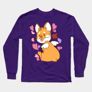 Cupid Corgi Long Sleeve T-Shirt